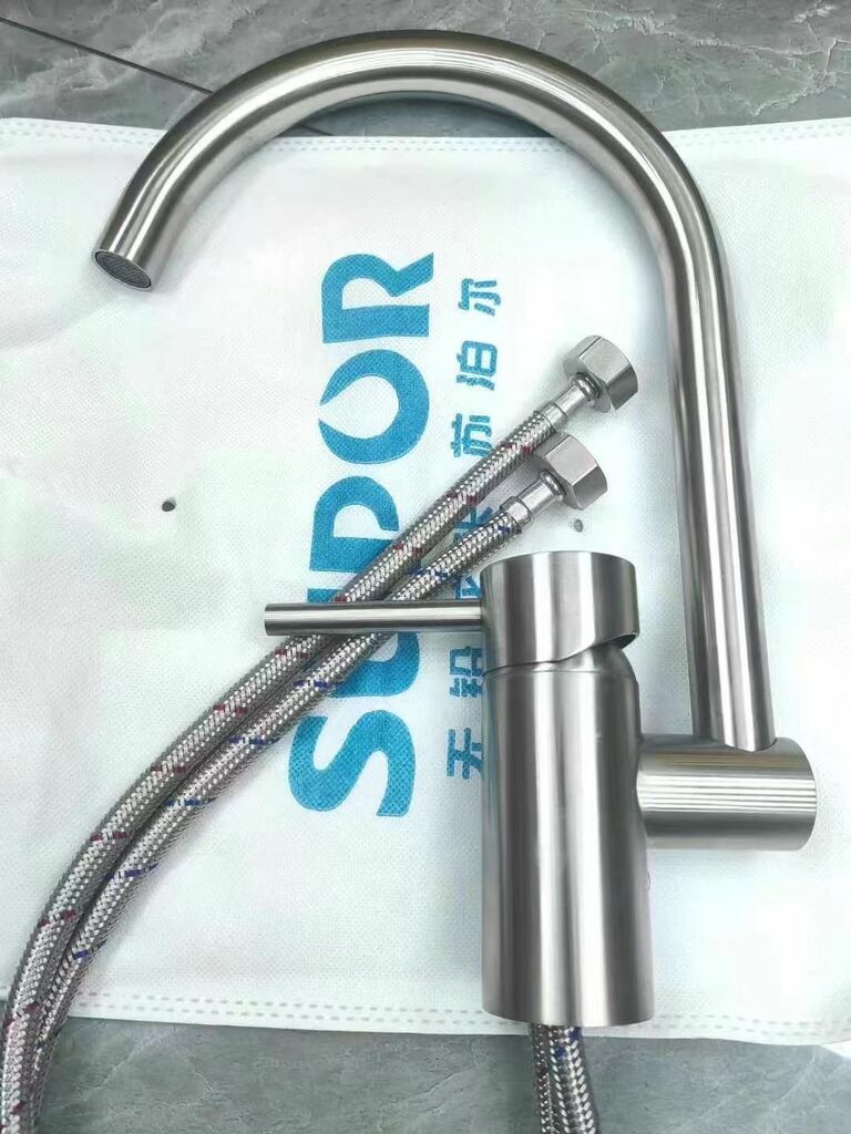 Vòi nước rửa bát xoay 360 độ chính hãng SUPOR 250607-02 có nóng lạnh , inox 304
