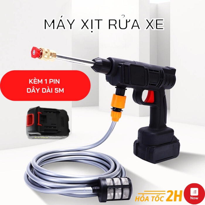 Máy rửa xe không dây, tặng kèm 1 pin 