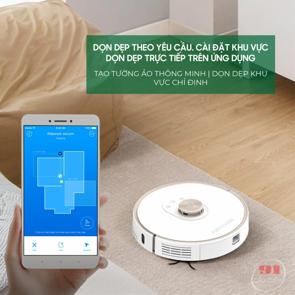 Robot hút bụi lau nhà thông minh chính hãng Fuji Luxury T12 Max