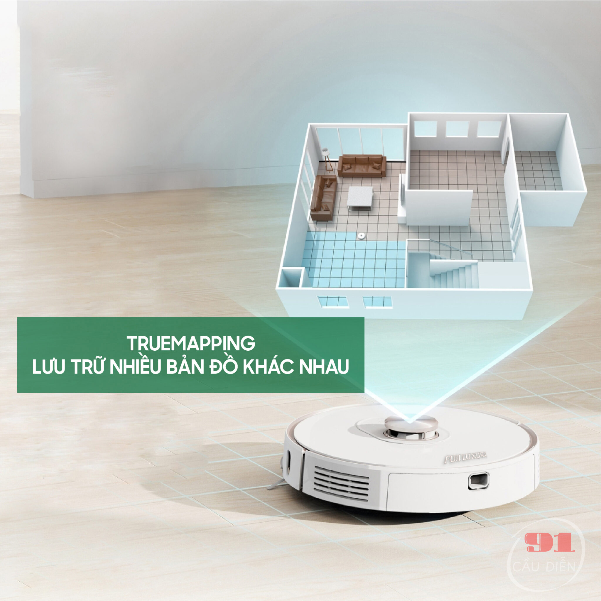 Robot hút bụi lau nhà thông minh chính hãng Fuji Luxury T12 Max
