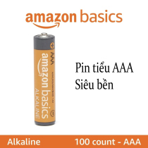 Combo 20 viên pin tiểu AAA Alkaline Amazon Basics ( Mỹ ) siêu bền bảo hành 1 năm