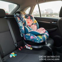 Ghế an toàn ô tô trẻ em POPMAX HOORAY (UK ) – Xoay 360°, khoá iSOFIX, từ 0-12 tuổi
