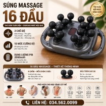 Máy Massage Fascia Gun 16 Đầu
