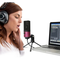 Micrô thu âm Panamalar đầu USB kết nối máy tính ( tặng kèm chân máy để bàn )