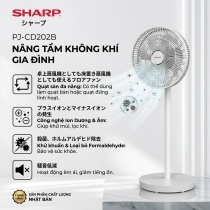 Quạt cây Sharp 15 cánh, SHARP PJ‑CD202B đa năng, công suất 40W, có AI, Remote, Tạo ION