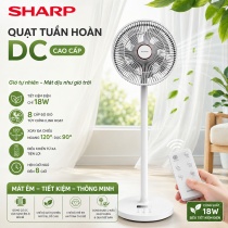 Quạt cây SHARP chính hãng PJ-CD204A, tăng giảm chiều cao, động cơ DC, tiết kiệm điện