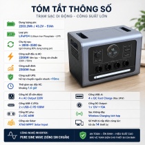 Trạm sạc pin dự phòng Boost MAX 3300W dung lượng 2200Wh